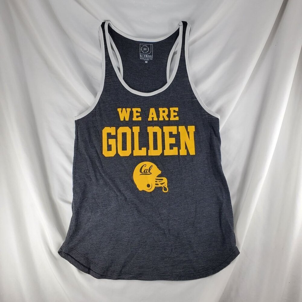 U-Trau Women's Gray Tank Top California Golden Bears Football Size M (C-5)